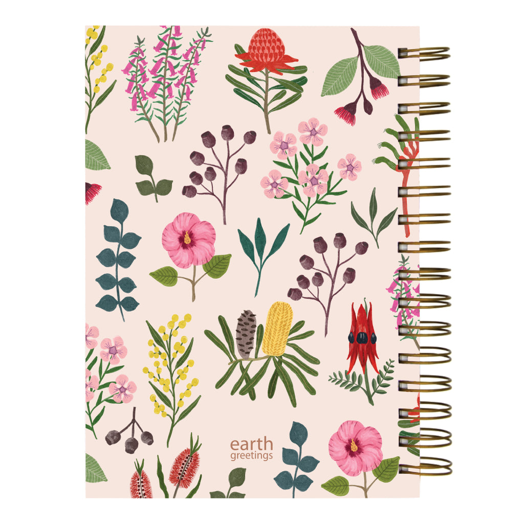 Beautiful A5 Lined Journal. The perfect one line a day journal to help you jot down key moments in your day. Australian Made, spiral bound lined journal with a protective hardbound cover.