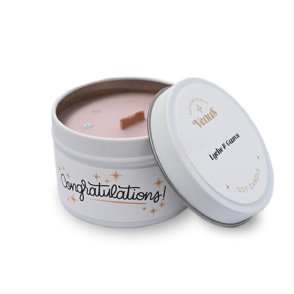Congratulations, Organic Soy Candle - Lychee &amp; Guava