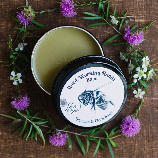 Award-winning handcream formula. Made in Australia with all-natural ingredients. Award-winning hardworking hands balm by Nina&#39;s Bees. All natural handcream. Made in Australia. Hand cream that heals cracks and keeps skin soft and nourished.