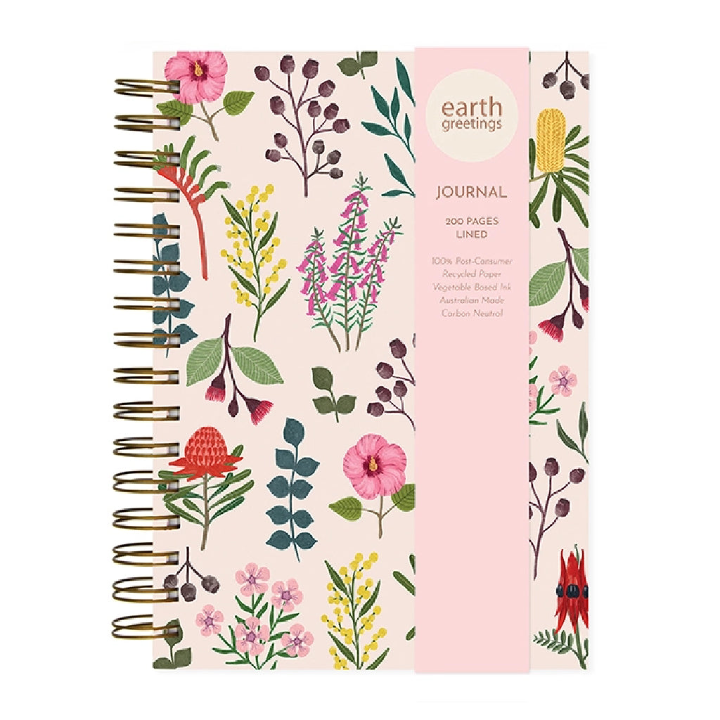 Beautiful A5 Lined Journal. The perfect one line a day journal to help you jot down key moments in your day. Australian Made, spiral bound lined journal with a protective hardbound cover.